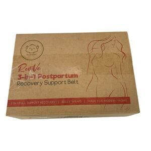 KeaBabies Revive 3-in-1 Postpartum Recovery Support Belt in Black One Size NEW